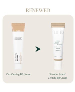 PURITO Seoul Wonder Releaf Centella BB Cream (21 light beige) BB kremas