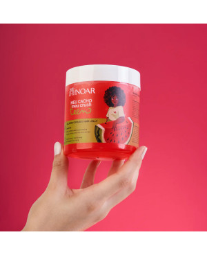 INOAR Meu Cacho Meu Crush Teen Watermelon Hair Jelly - plaukų formavimo želė garbanotiems plaukams arbūzų kvapo 500 g.