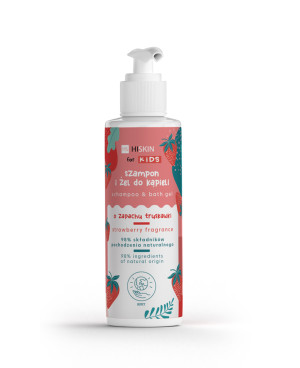 Crazy Hair Hiskin šampūnas gelis 2in1 su braškių ekstraktu 280ml